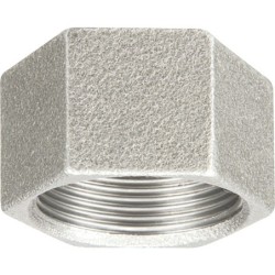 Raccord fonte malléable galvanisé fileté Bouchon femelle hexagonale - 1/2" - Galvanisée / Galva