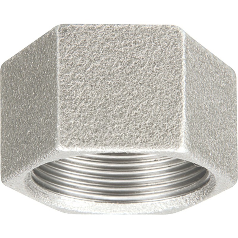 Raccord fonte malléable galvanisé fileté Bouchon femelle hexagonale - 1/2" - Galvanisée / Galva Raccord fonte malléable galvanisé fileté Bouchon femelle hexagonale - 1/2" - Galvanisée / Galva