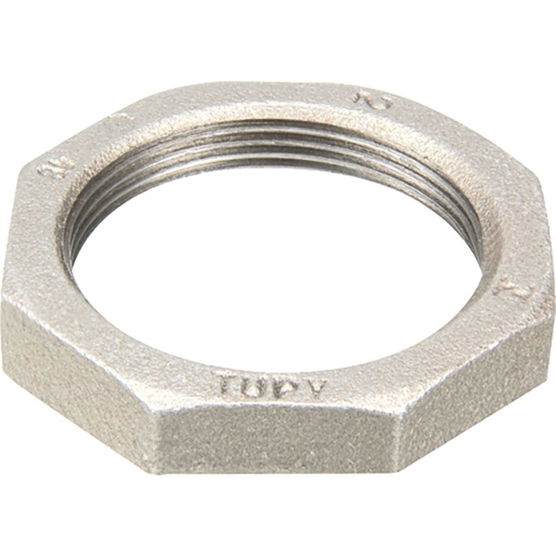 Raccord fonte malléable galvanisé fileté Contre-Écrous évidé - 1" - Galvanisée / Galva Raccord fonte malléable galvanisé fileté Contre-Écrous évidé - 1" - Galvanisée / Galva