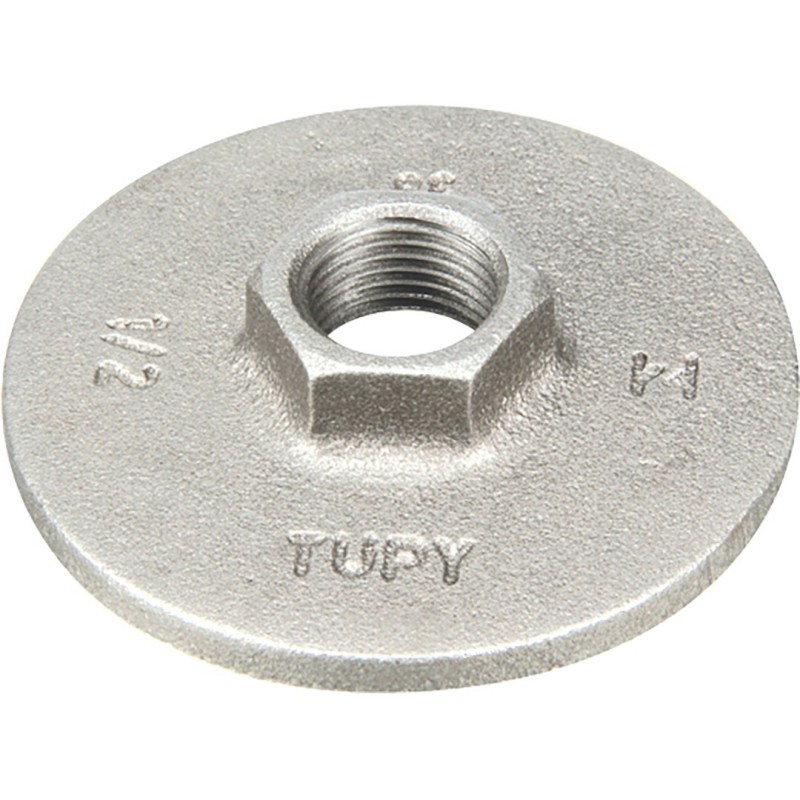 Raccord fonte malléable galvanisé fileté Bride rondes sans trou - 1"1/2 - Galvanisée / Galva Raccord fonte malléable galvanisé fileté Bride rondes sans trou - 1"1/2 - Galvanisée / Galva