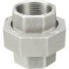 Raccord fonte malléable galvanisé fileté Manchons union femelle à joint plat - 3/8" - Galvanisée / Galva
