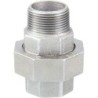Raccord fonte malléable galvanisé fileté Manchon union mâle et femelle à joint plat - 2" - Galvanisée / Galva