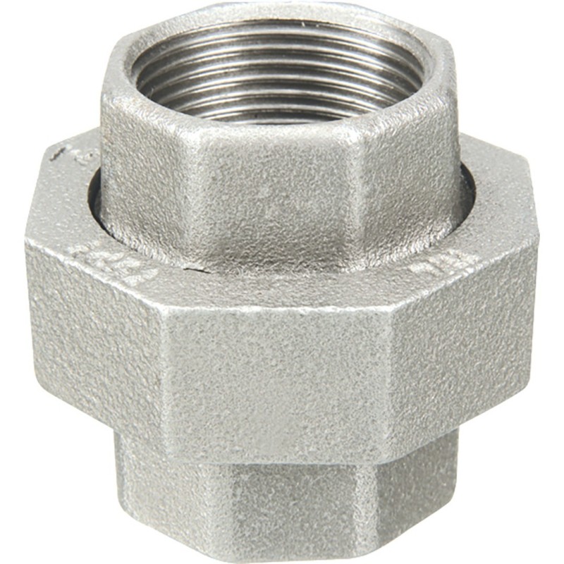 Raccord fonte malléable galvanisé fileté Manchon union femelle conique - 3/4" - Galvanisée / Galva Raccord fonte malléable galvanisé fileté Manchon union femelle conique - 3/4" - Galvanisée / Galva