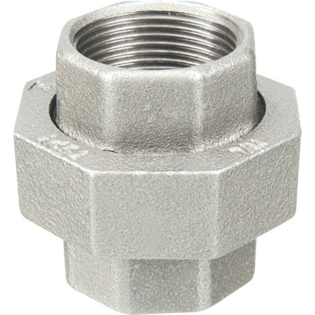 Raccord fonte malléable galvanisé fileté Manchon union femelle conique - 3/4" - Galvanisée / Galva