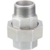 Raccord fonte malléable galvanisé fileté Manchon union mâle et femelle conique - 2" - Galvanisée / Galva