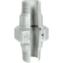 Raccord fonte malléable galvanisé fileté Manchon union mâle à joint conique - 2" - Galvanisée / Galva