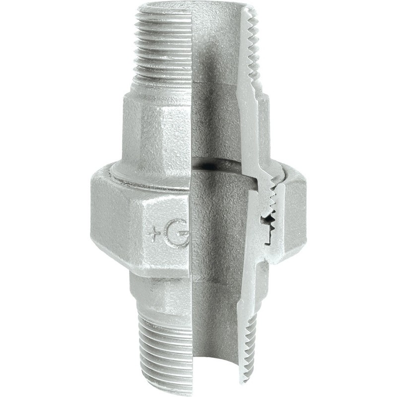 Raccord fonte malléable galvanisé fileté Manchon union mâle à joint conique - 2" - Galvanisée / Galva Raccord fonte malléable galvanisé fileté Manchon union mâle à joint conique - 2" - Galvanisée / Galva