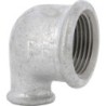 Raccord fonte malléable galvanisé fileté Coude réduit femelle - Galvanisée / Galva - 1"1/4 - 1"