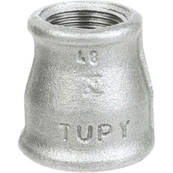 Raccord fonte galvanisé malléable fileté Manchon réduit femelle - Galvanisée / Galva - 2" - 1"1/4