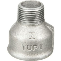 Raccord fonte malléable galvanisé fileté Manchon réduit femelle mâle - Galvanisée / Galva - 1/2" - 1/4"