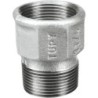 Raccord fonte malléable galvanisé fileté Manchon égal femelle et mâle - 1/2" - Galvanisée / Galva