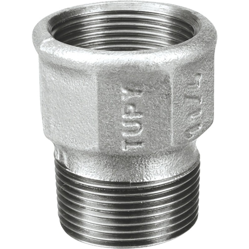 Raccord fonte malléable galvanisé fileté Manchon égal femelle et mâle - 1" - Galvanisée / Galva Raccord fonte malléable galvanisé fileté Manchon égal femelle et mâle - 1" - Galvanisée / Galva